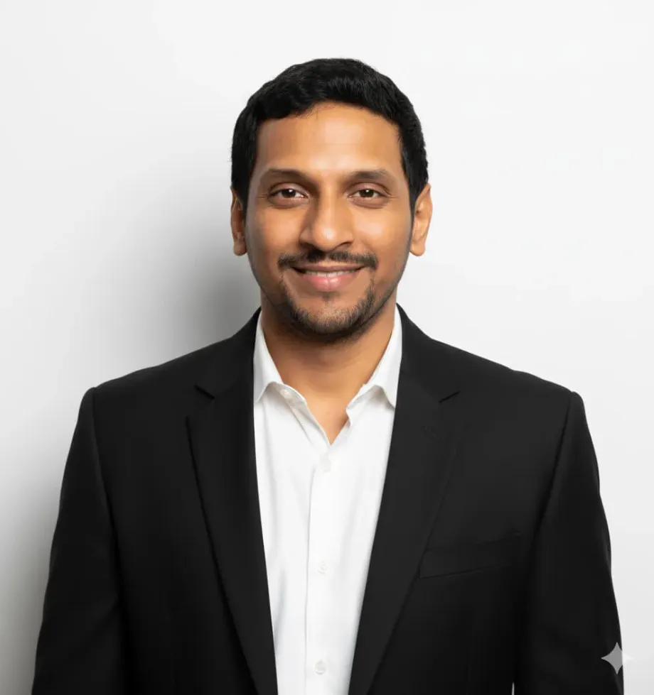 Nano Banana Headshot: Black Blazer, White Open Collar — example result generated with Nano Banana