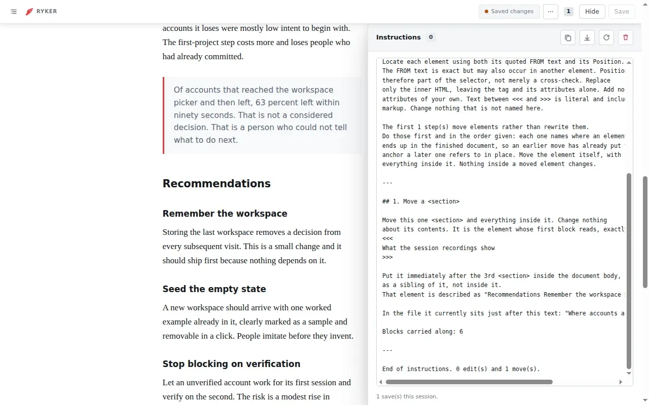 Ryker - Inline HTML & Visual Markdown Editing screenshot 2
