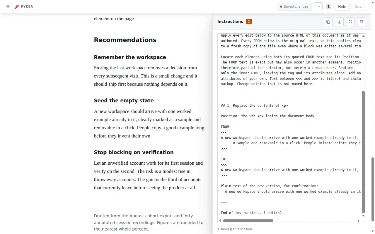 Ryker - Inline HTML & Visual Markdown Editing screenshot 3