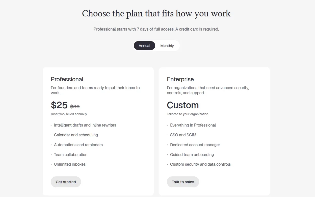 Professional is $25 per user per month billed annually. GBTI readers get 20% off with code GBTI.