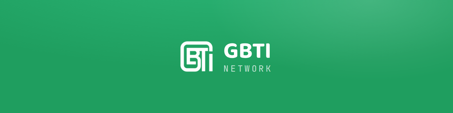 GBTI LinkedIn cover, brand green, centered lockup